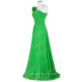 Wholesale Grace Karin Women's One Shoulder Long Green Chiffon Prom Dress CL3467-3